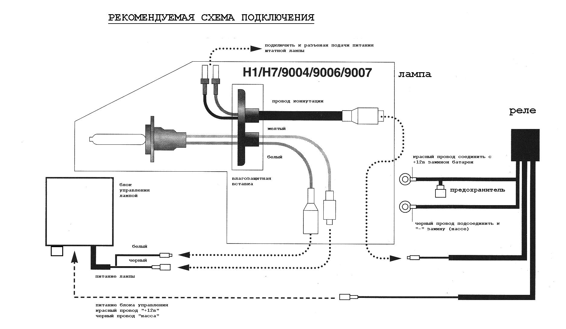 Подключение Ксенона